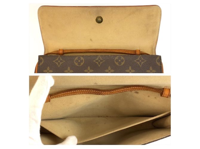 Bolso de hombro Louis Vuitton Monogram Pochette Twin GM Castaño Monograma - vista 6