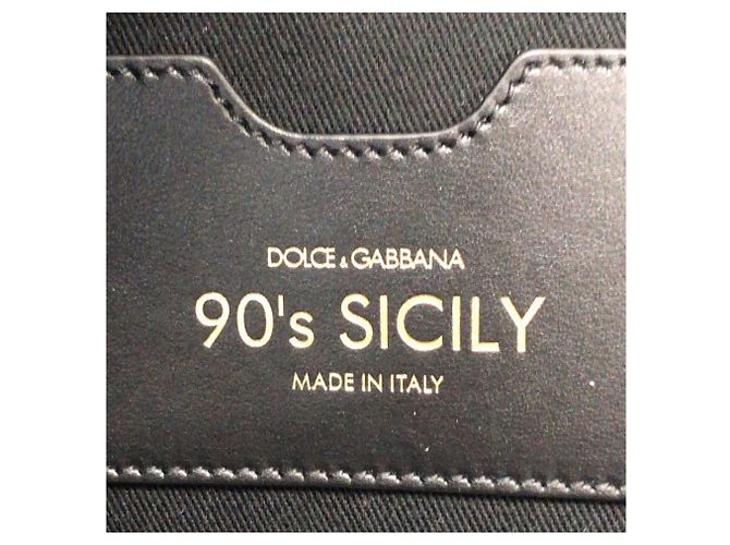 Sac cabas 2-Way en cuir noir Dolce & Gabbana Sicily - vue 4