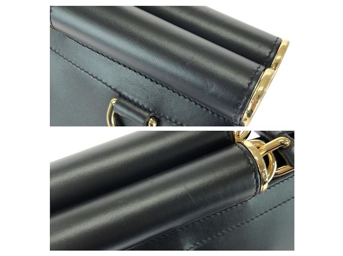 Sac cabas 2-Way en cuir noir Dolce & Gabbana Sicily - vue 5