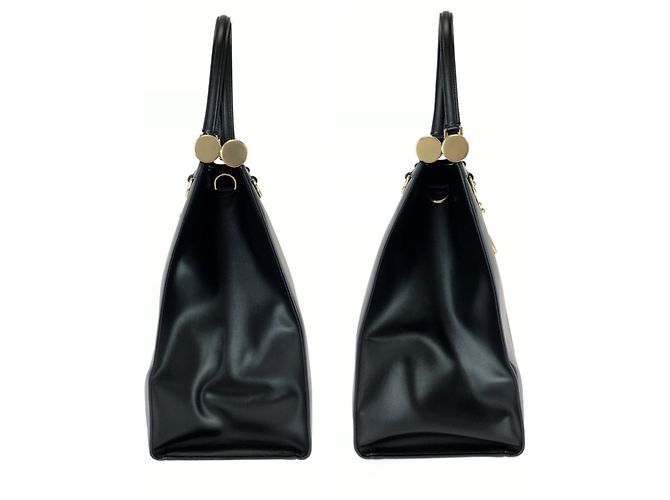 Sac cabas 2-Way en cuir noir Dolce & Gabbana Sicily - vue 8