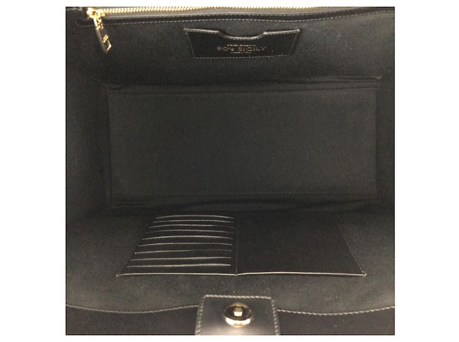 Sac cabas 2-Way en cuir noir Dolce & Gabbana Sicily - vue 9