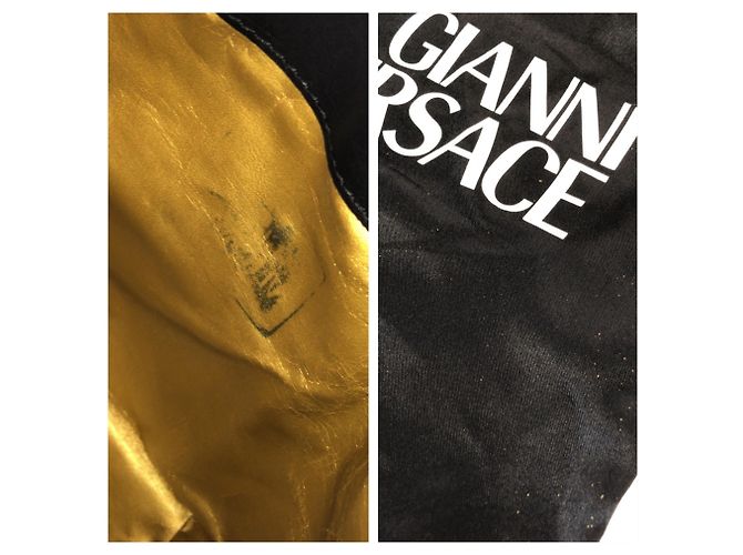 Zaino Versace Vintage con motivo barocco Nero Giallo - vista 5