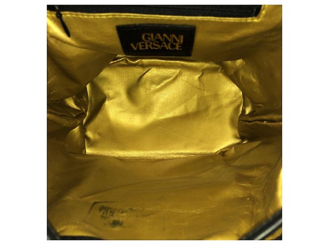 Zaino Versace Vintage con motivo barocco Nero Giallo - vista 8