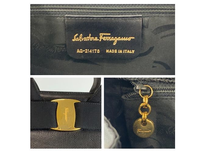 Borsa in pelle nera Salvatore Ferragamo Vara Ribbon Nero - vista 3