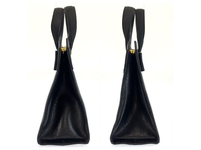Borsa in pelle nera Salvatore Ferragamo Vara Ribbon Nero - vista 8