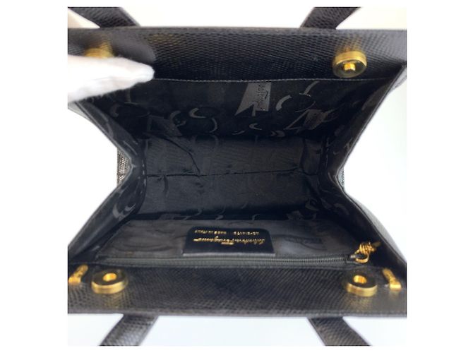 Borsa in pelle nera Salvatore Ferragamo Vara Ribbon Nero - vista 9