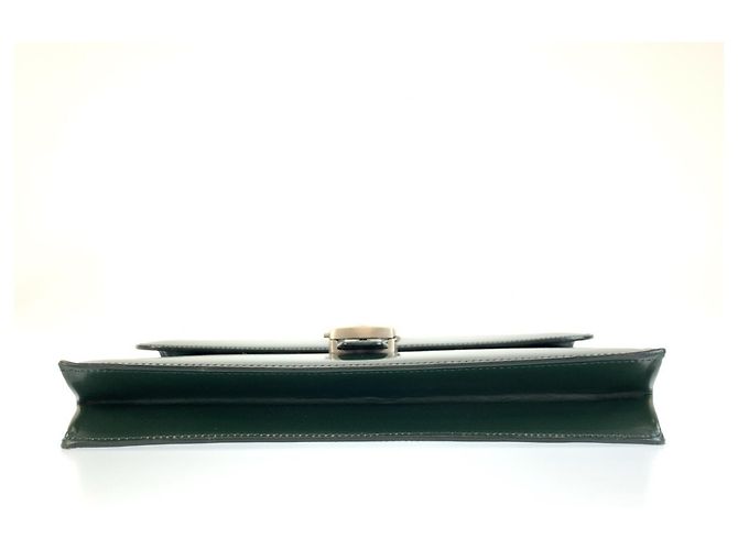 Alfred Dunhill Clutch in pelle verde Dunhill - vista 10