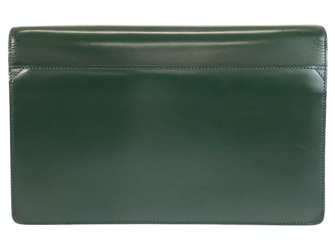 Alfred Dunhill Clutch in pelle verde Dunhill - vista 2