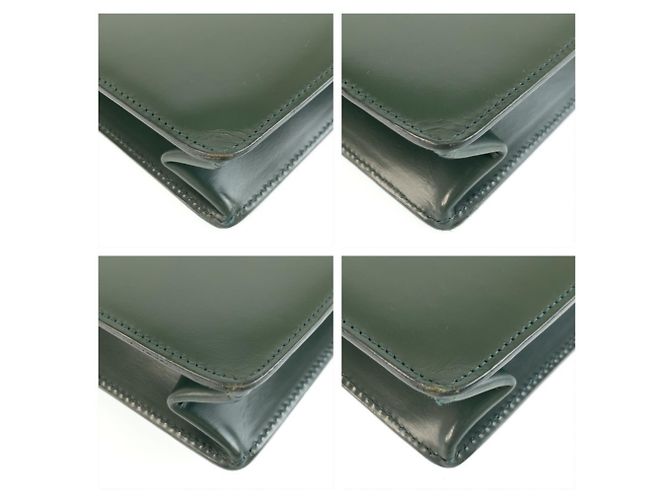 Alfred Dunhill Clutch in pelle verde Dunhill - vista 4