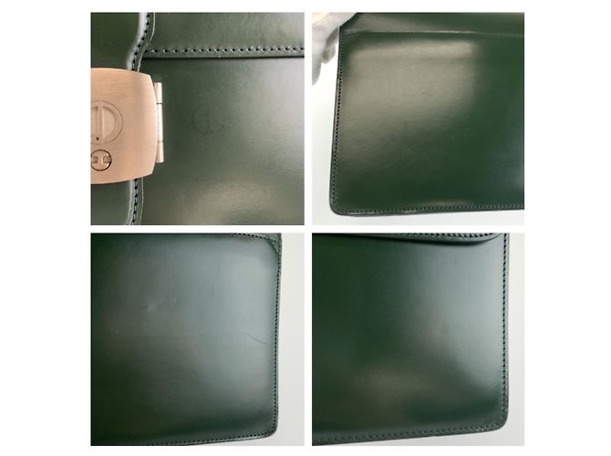 Alfred Dunhill Clutch in pelle verde Dunhill - vista 5