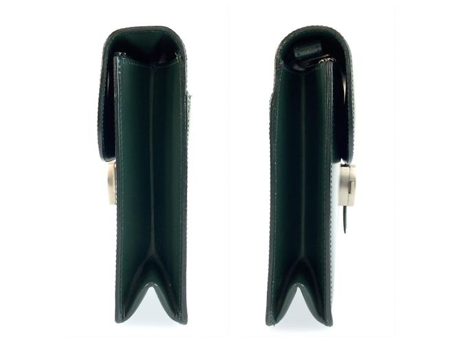 Alfred Dunhill Clutch in pelle verde Dunhill - vista 6