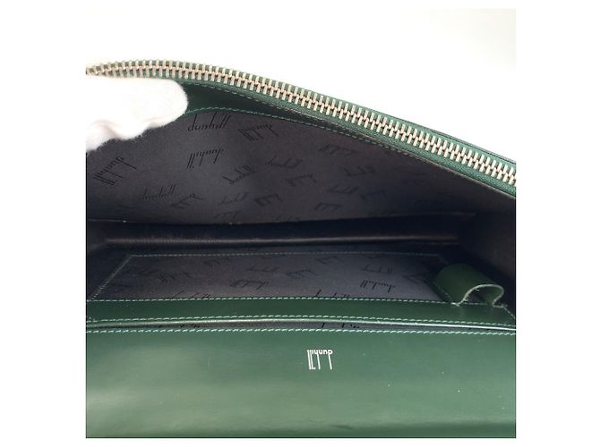 Alfred Dunhill Clutch in pelle verde Dunhill - vista 7