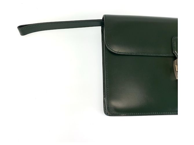 Alfred Dunhill Clutch in pelle verde Dunhill - vista 9