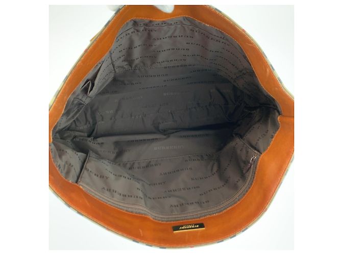 Borsa Tote Burberry in tela e pelle Marrone Beige - vista 9