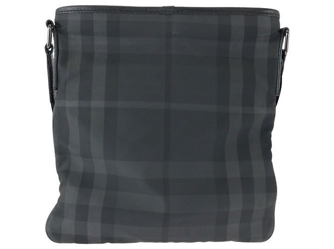 Borsa a tracolla Burberry con motivo Check Marrone Nero - vista 2