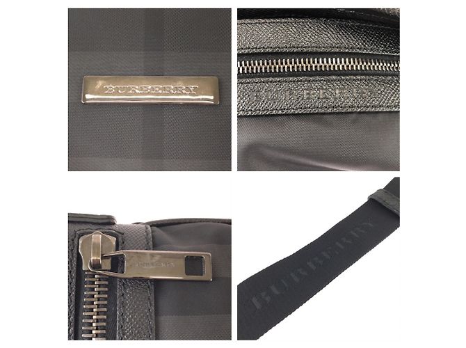 Borsa a tracolla Burberry con motivo Check Marrone Nero - vista 4