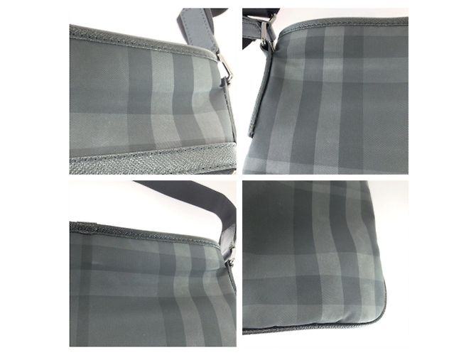 Borsa a tracolla Burberry con motivo Check Marrone Nero - vista 5