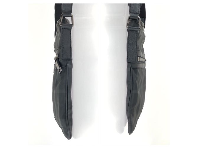 Borsa a tracolla Burberry con motivo Check Marrone Nero - vista 8