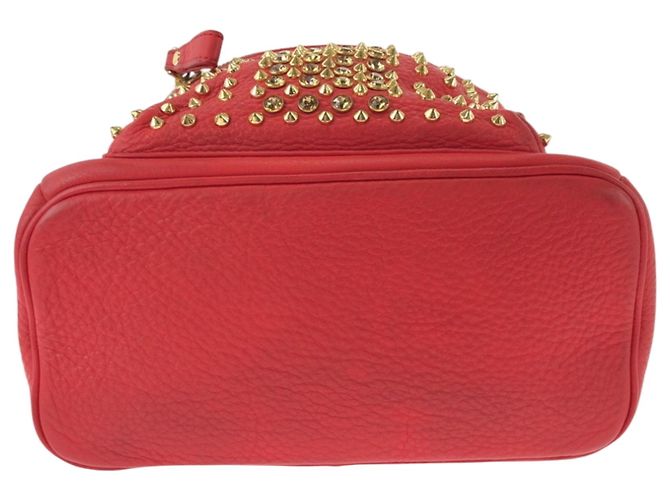 Mochila MCM em couro vermelho - vista 10