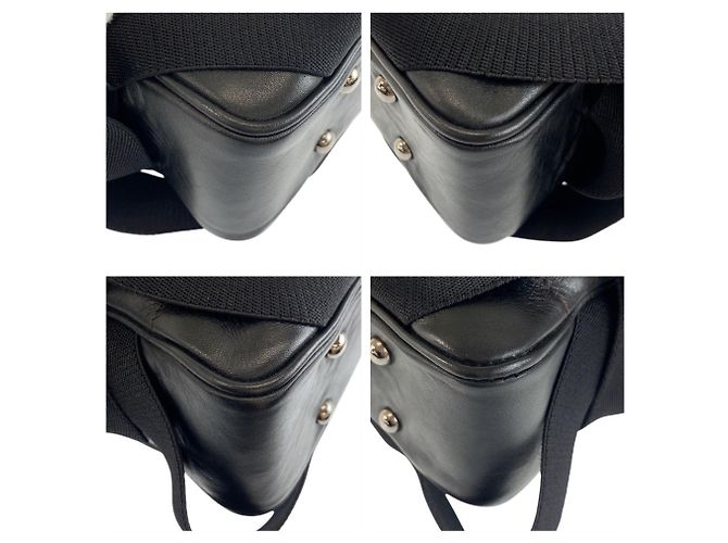 Borsa a tracolla business MCM in pelle nera Nero - vista 3