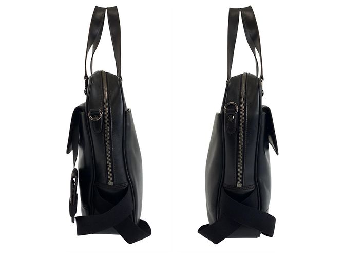 Borsa a tracolla business MCM in pelle nera Nero - vista 7