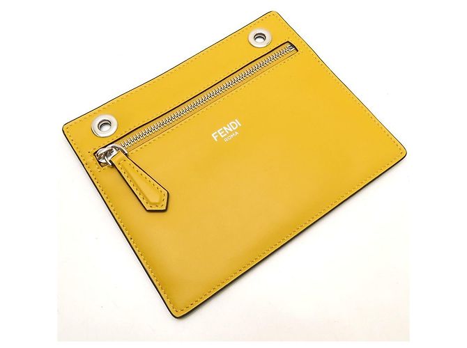Borsa a tracolla 2-Way Fendi Peekaboo X-LITE Small Giallo Marrone scuro - vista 10