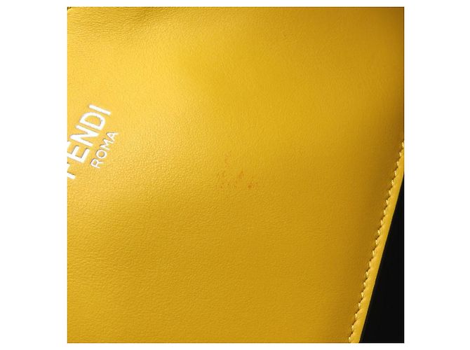 Borsa a tracolla 2-Way Fendi Peekaboo X-LITE Small Giallo Marrone scuro - vista 12