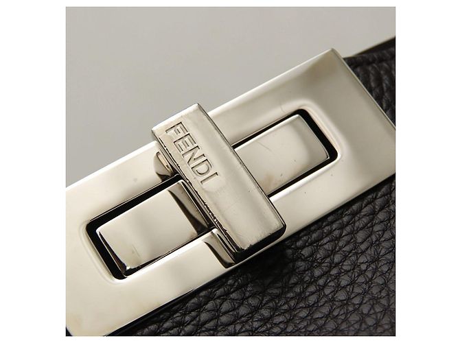 Borsa a tracolla 2-Way Fendi Peekaboo X-LITE Small Giallo Marrone scuro - vista 17