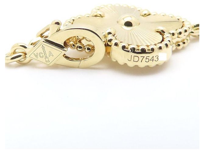Bracciale Van Cleef & Arpels Vintage Alhambra 5 Motivi Guilloché D'oro - vista 5
