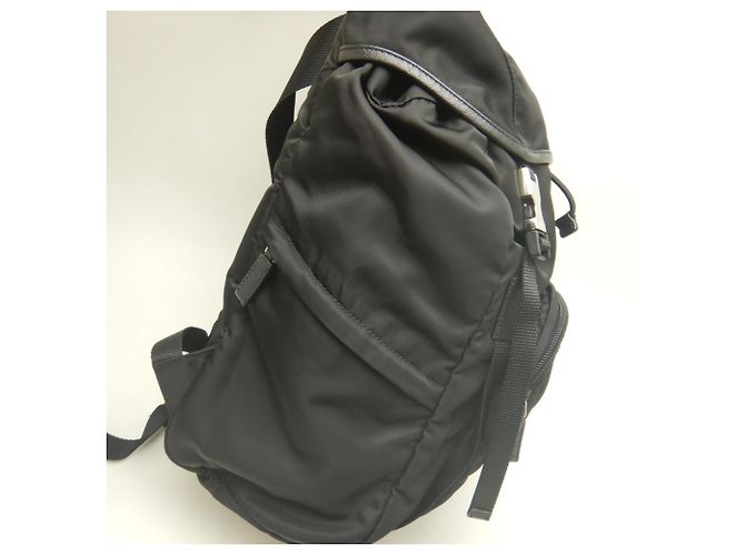 Sac à dos PRADA Tessuto 1BZ039 Noir - vue 16