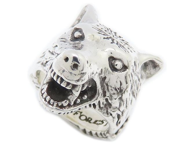Anello GUCCI Anger Forest Wolf Argento - vista 2