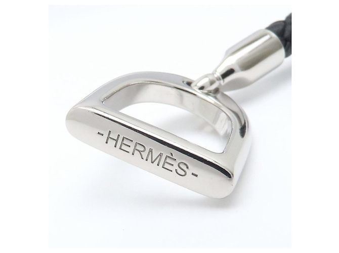 Hermès Bracciale Charm Etrier Hermes Nero - vista 6