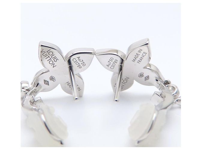 Pendientes Louis Vuitton Long Blossom Diamond Dorado - vista 6