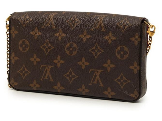 Borsa a tracolla Louis Vuitton Monogram Pochette Felicie Marrone Bianco Fuschia Monogramma - vista 2