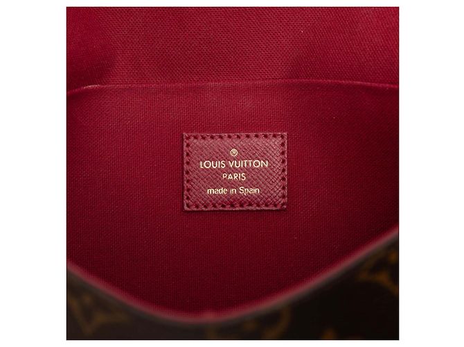 Borsa a tracolla Louis Vuitton Monogram Pochette Felicie Marrone Bianco Fuschia Monogramma - vista 5