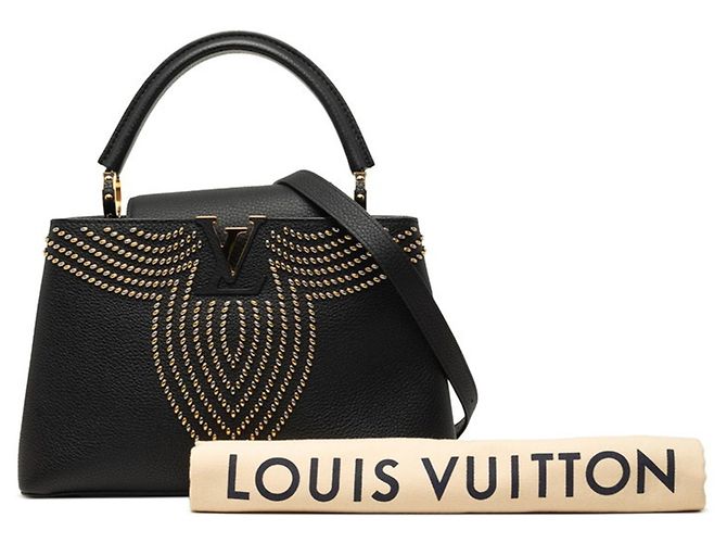 Louis Vuitton Capucines PM Handtasche Schwarz - Ansicht 7
