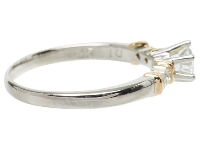 Anello di fidanzamento Seiko in diamanti, platino e oro giallo Argento D'oro - vista 4