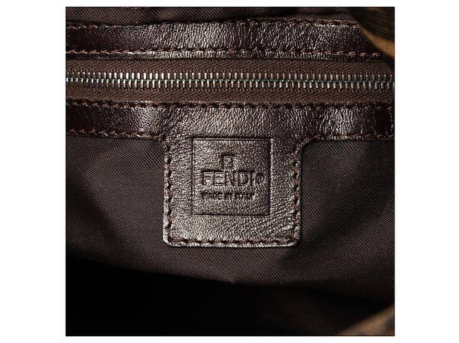 Borsa Fendi Zucca One-Shoulder Marrone - vista 5