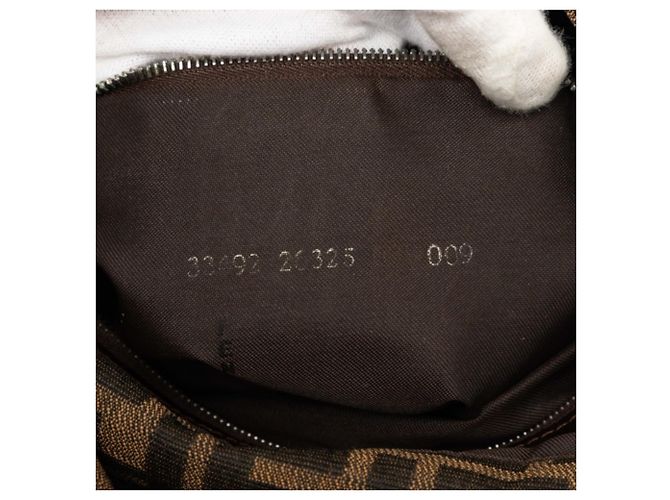 Borsa Fendi Zucca One-Shoulder Marrone - vista 6