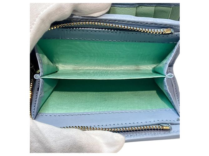 Portafoglio bi-fold Gucci GG Marmont in pelle blu - vista 6