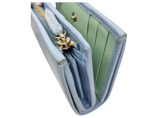 Portafoglio bi-fold Gucci GG Marmont in pelle blu - vista 7