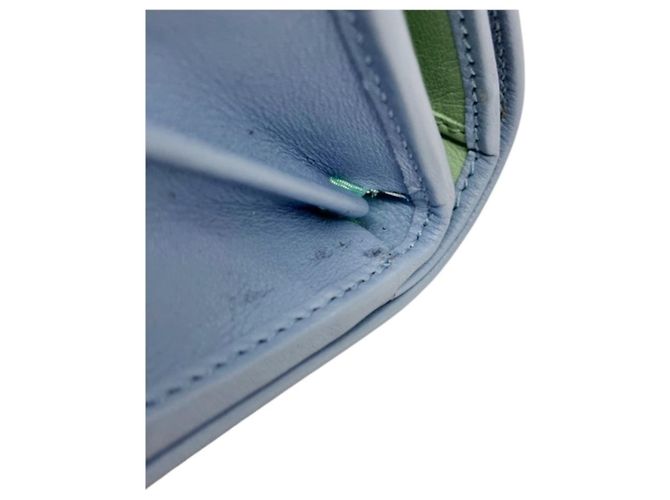 Portafoglio bi-fold Gucci GG Marmont in pelle blu - vista 8