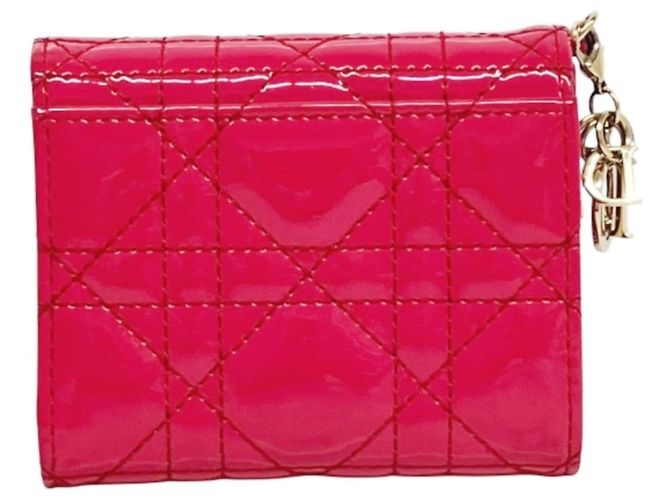 Cartera Lady Tri-fold Christian Dior Rosa - vista 2