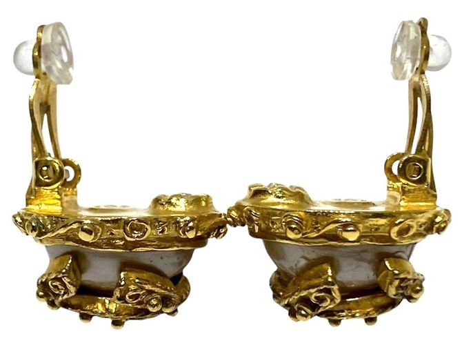 Pendientes de clip Chanel en aleación y perlas artificiales - Ansicht 6