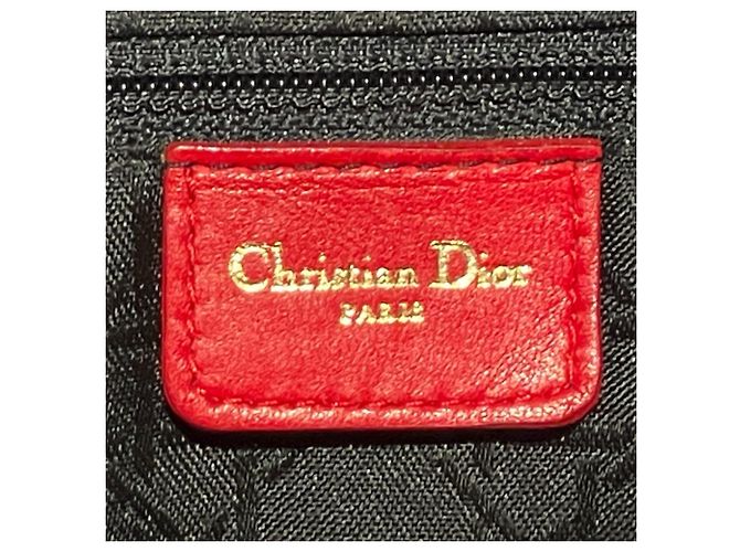 Christian Dior Large Cannage Handtasche Rot - Ansicht 4