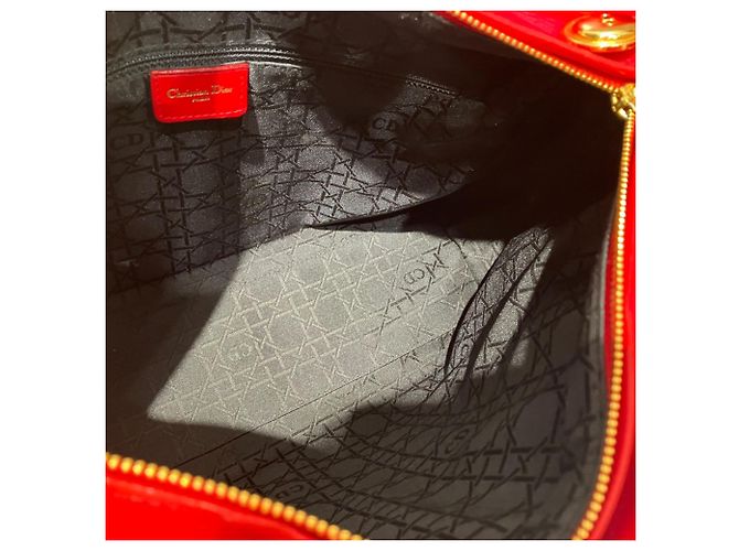 Christian Dior Large Cannage Handtasche Rot - Ansicht 6