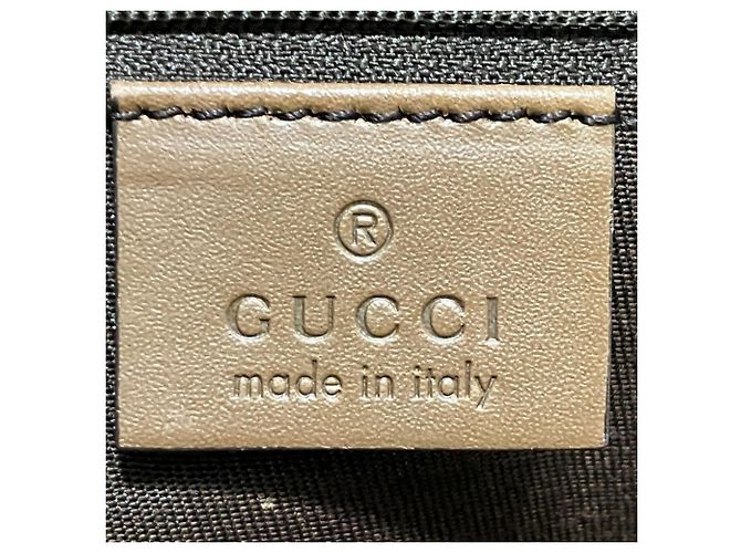 Borsa Tote 2-Way Gucci in tela GG e pelle marrone beige - vista 4