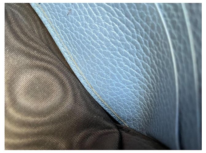 Gucci Marmont Leder Geldbörse Blau - Ansicht 13