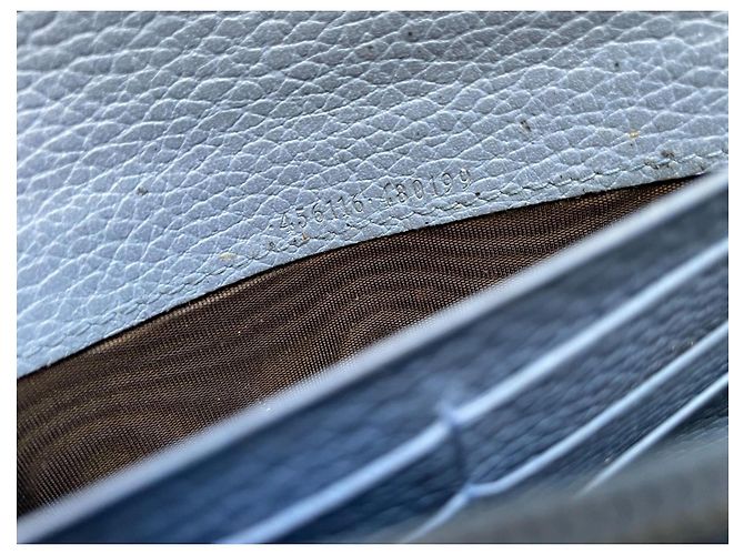 Gucci Marmont Leder Geldbörse Blau - Ansicht 14