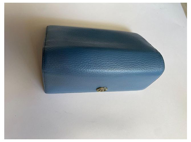 Gucci Marmont Leder Geldbörse Blau - Ansicht 5